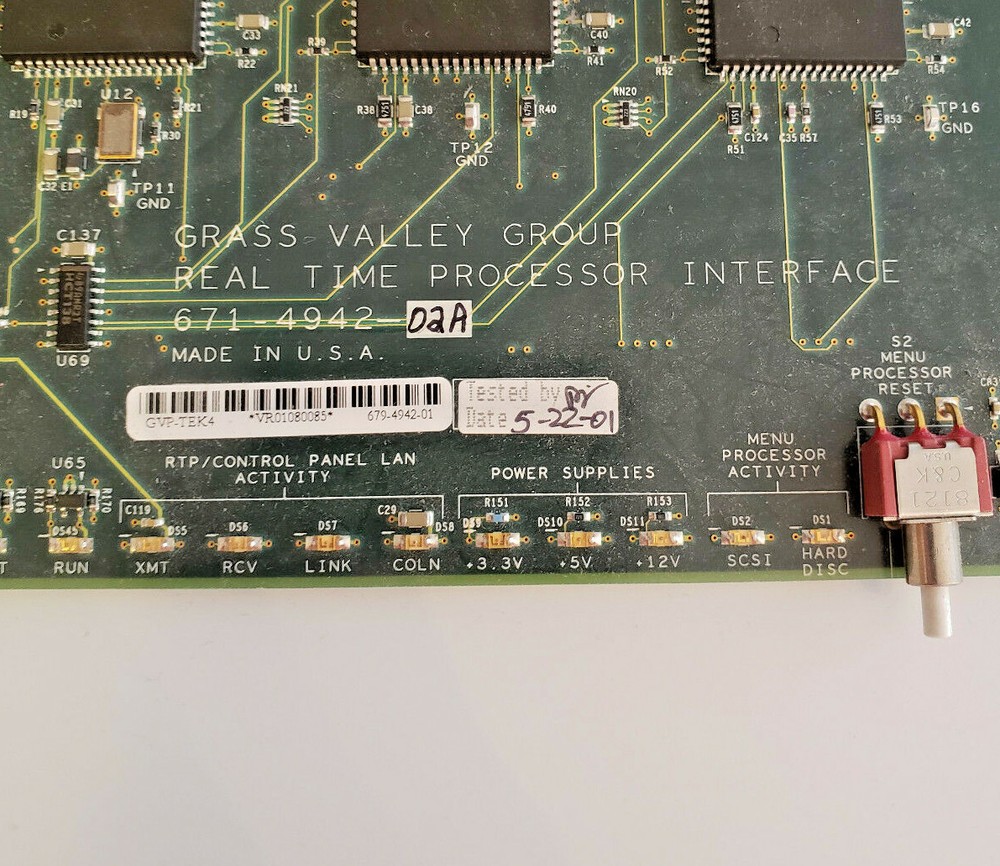 Grass Valley Kalypso Real Time Processor Interface Board 671-4942-02A