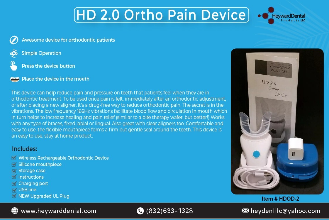 HD 2.0 Ortho Pain Device & Case Clear aligners Invi$align Dental 166Hz