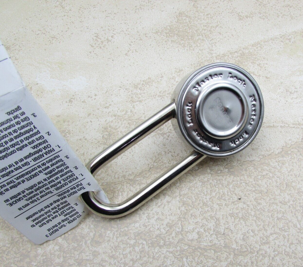 Master Lock 1502LH RED General Security Combo Long Padlock LH Shackle Red Dial