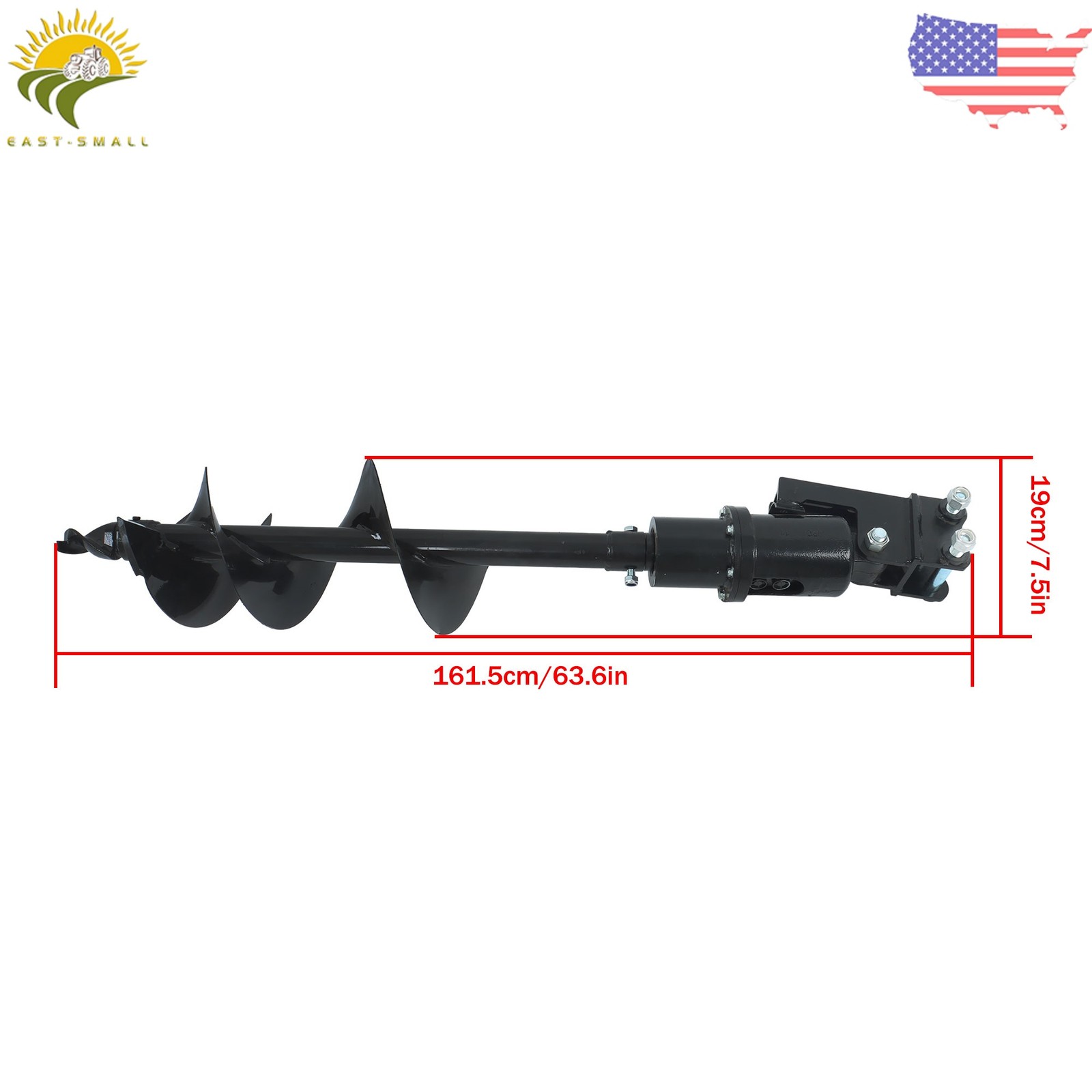 300mm Diameter Auger Drill For 1Ton-1.5Ton Small Digger Mini Excavator 2 pipes