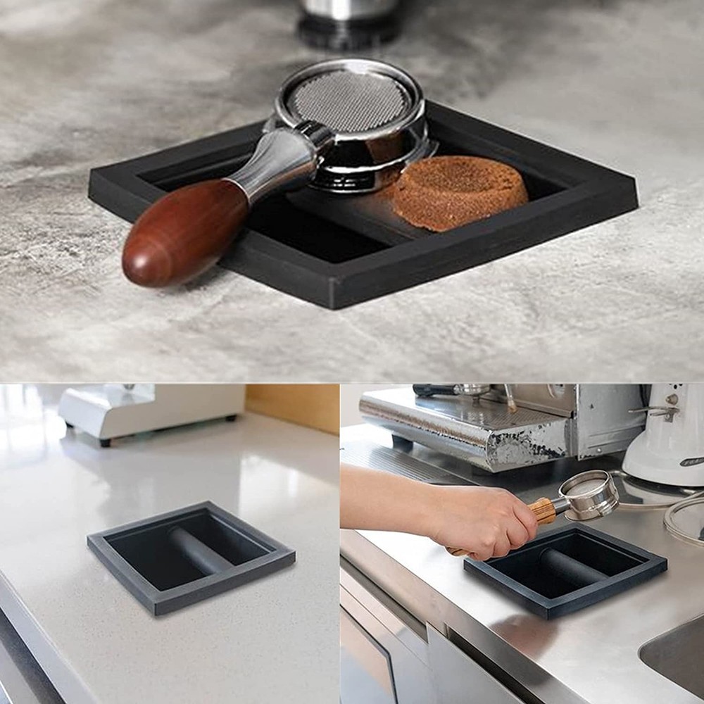Espresso Coffee Ground Knock Box Chute Bottomless Knocking Residue Box Rectangle