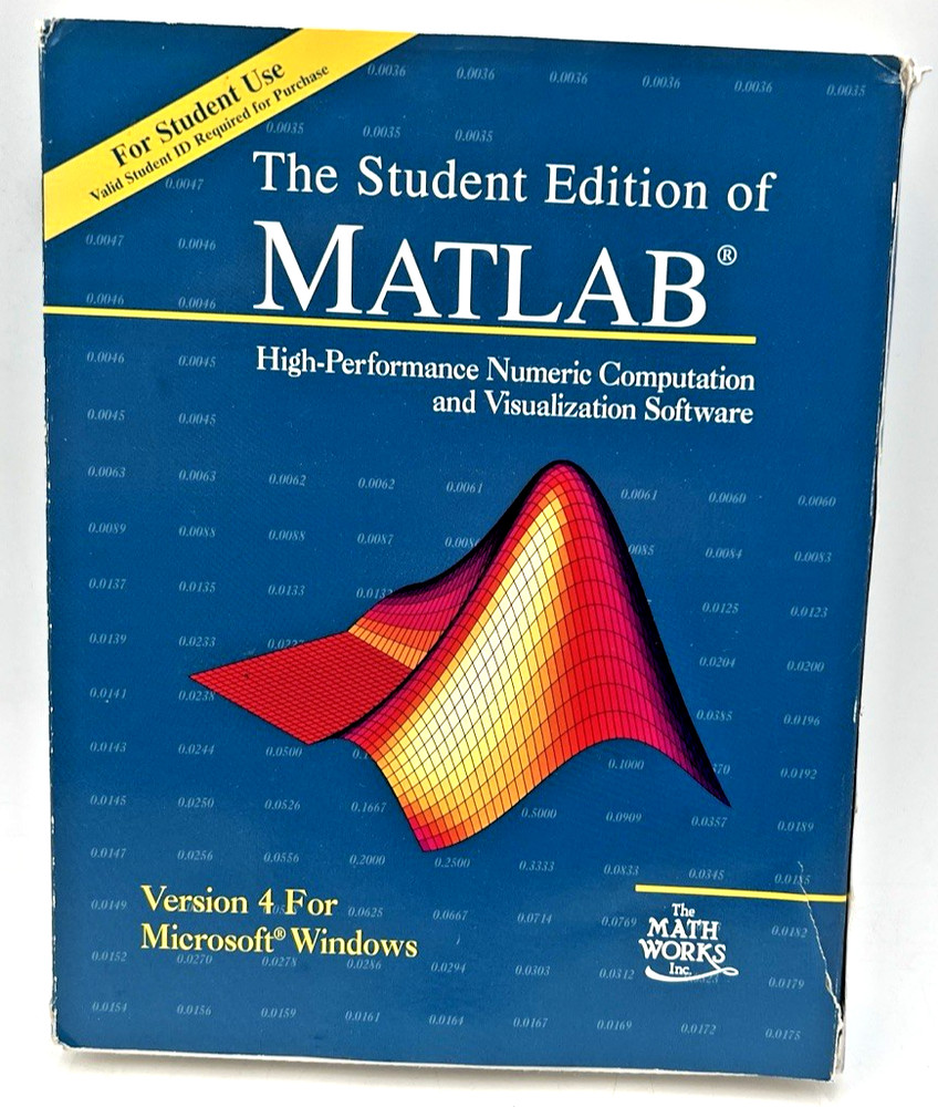 MATLAB VERSION 4 MICROSOFT WINDOWS, OPEN BOX, SEALED 3.5" FLOPPY DISC PACKETS