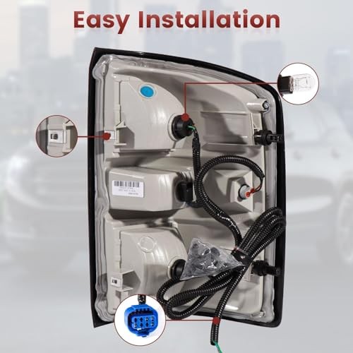 Tail Lights Assembly Compatible with 2016 2017 2018 2016-2018 Left Side Halogen