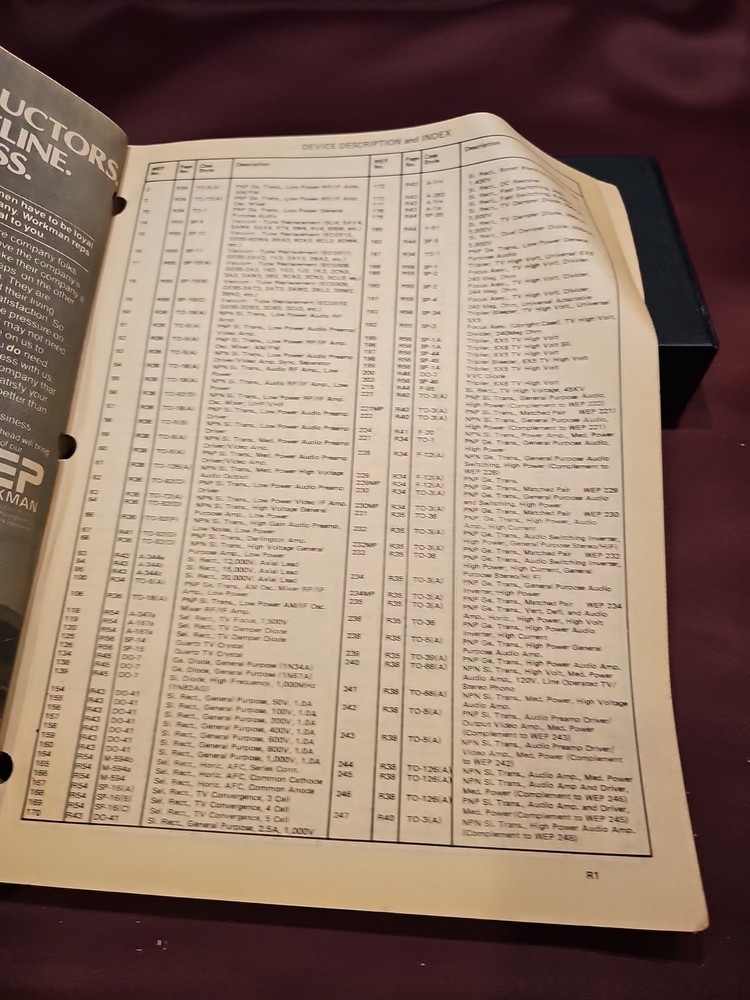 WEP Workman Semiconductor Catalog And Cross Reference 1980
