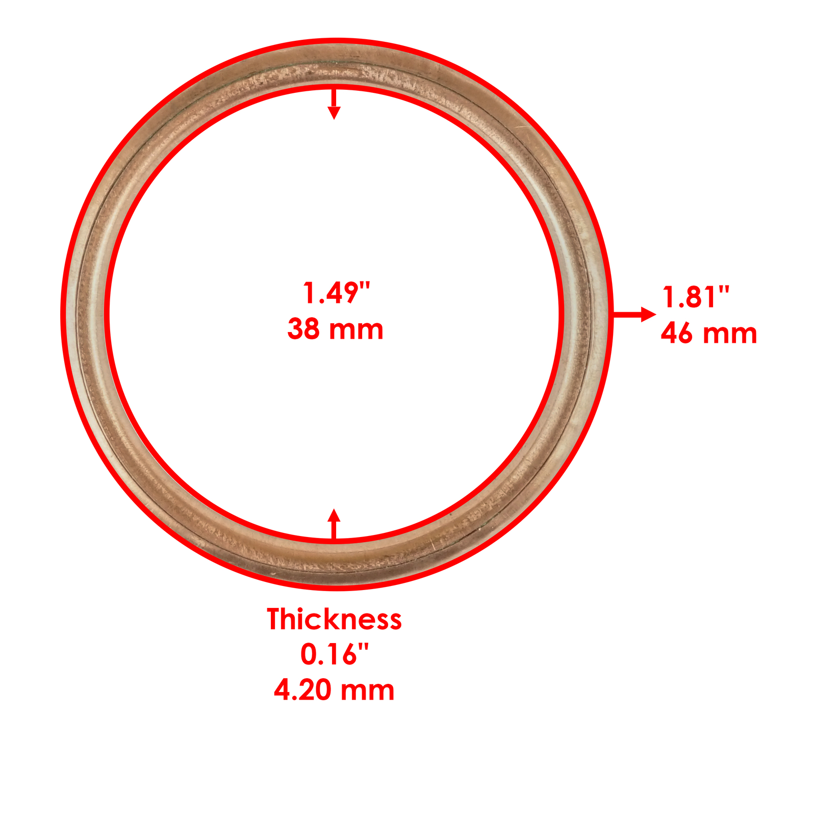 2 Caltric Exhaust Muffler Twin Sealing Gasket for Polaris 5257995