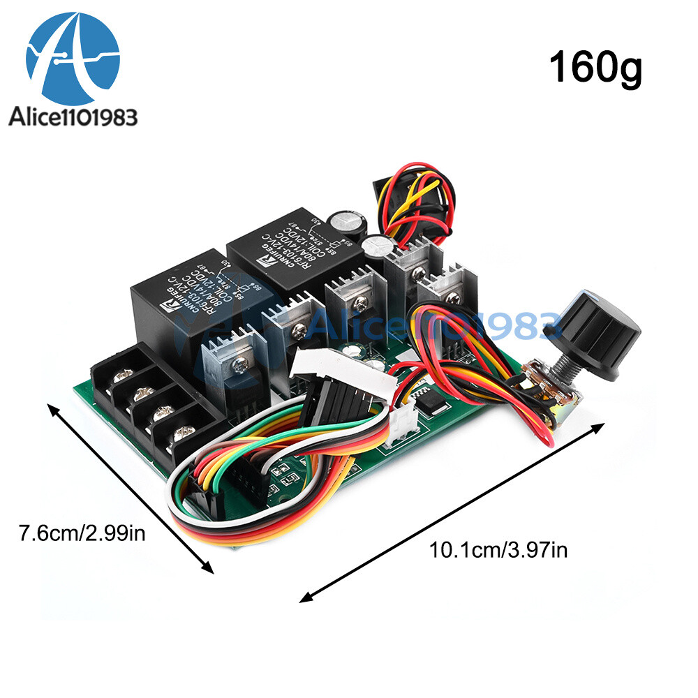 DC 10-55V 40A PWM Speed Regulator Function DC Brush Motor Controller Switch Kit