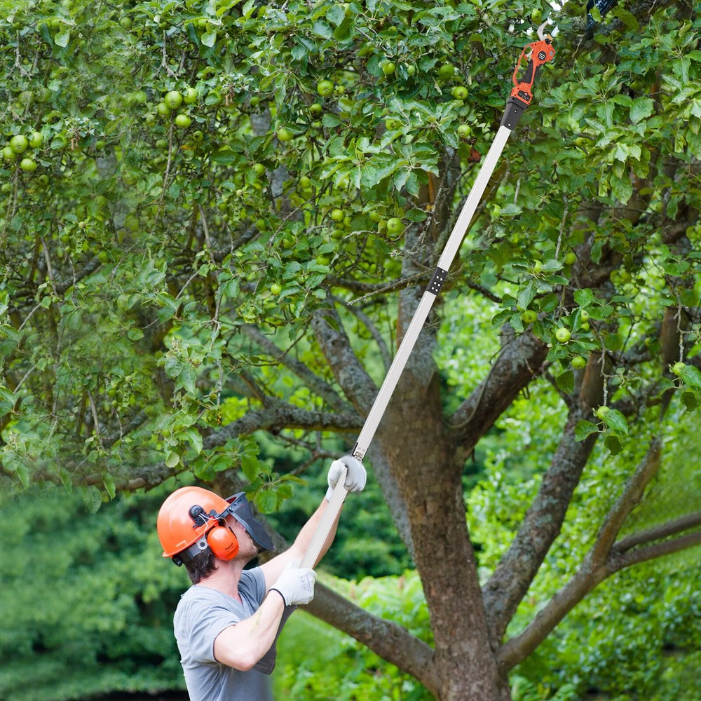 Electric Pruner Cordless Pruning Shears Extension Pole Bar Tool Lithium Battery