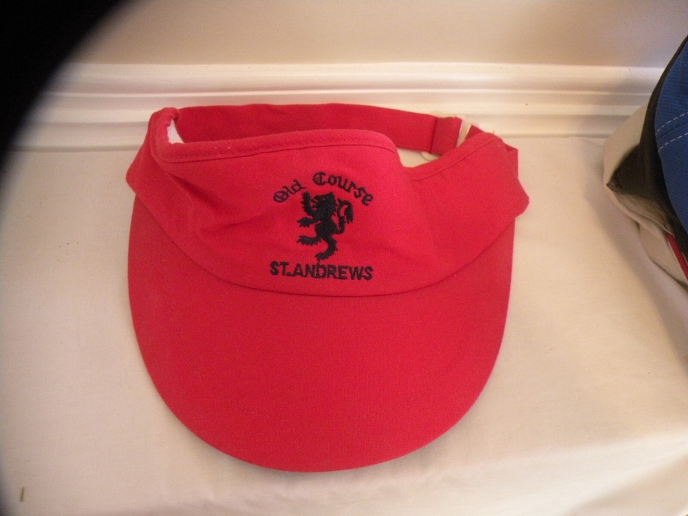GOLF VISOR, OLD COURSE, ST. ANDREWS, RED