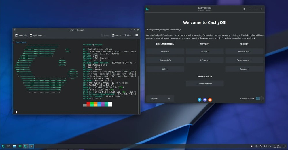 CachyOS Linux Desktop Edition - DVD or USB Flash Drive