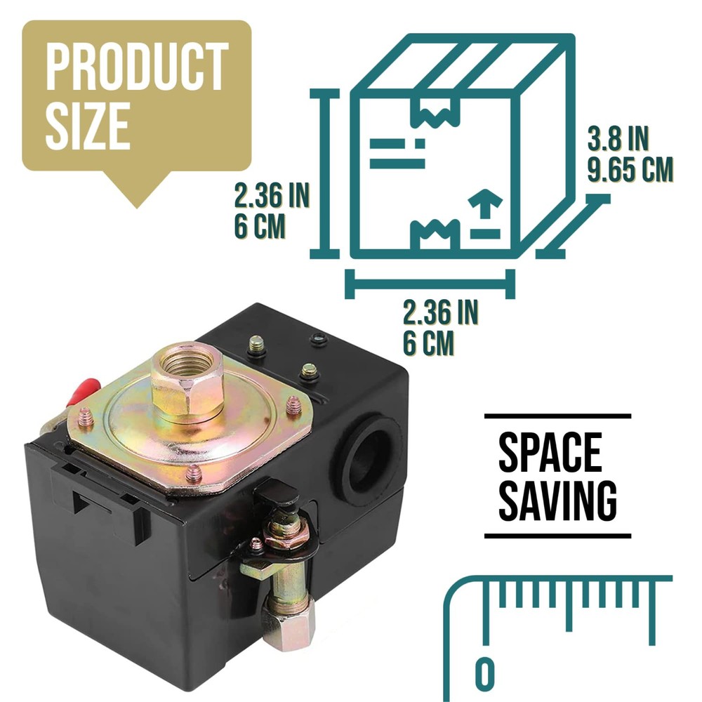 Air Compressor Pressure Switch W/ Unloader Replacement For Craftsman Sears 240V