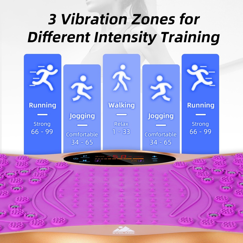 Whole Body Vibration Plate Exercise 330LBS Vibrating Platform Music Bluetooth