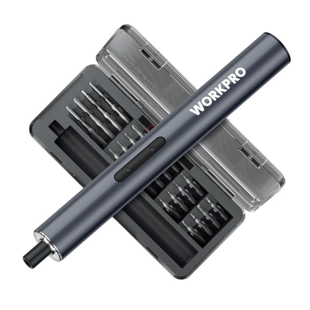 WORKPRO Mini Electric Screwdriver 20 in 1 Electric Precision Screwdriver S2 Bits