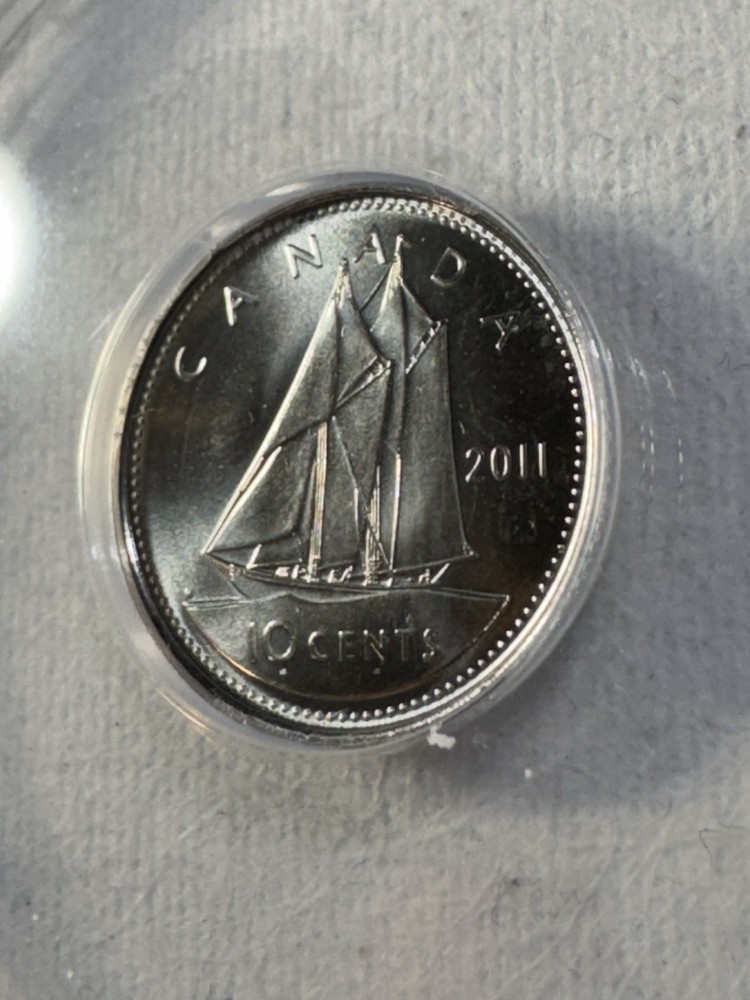 2011 Canada 10 Cents Graded MS 69 by ANACS