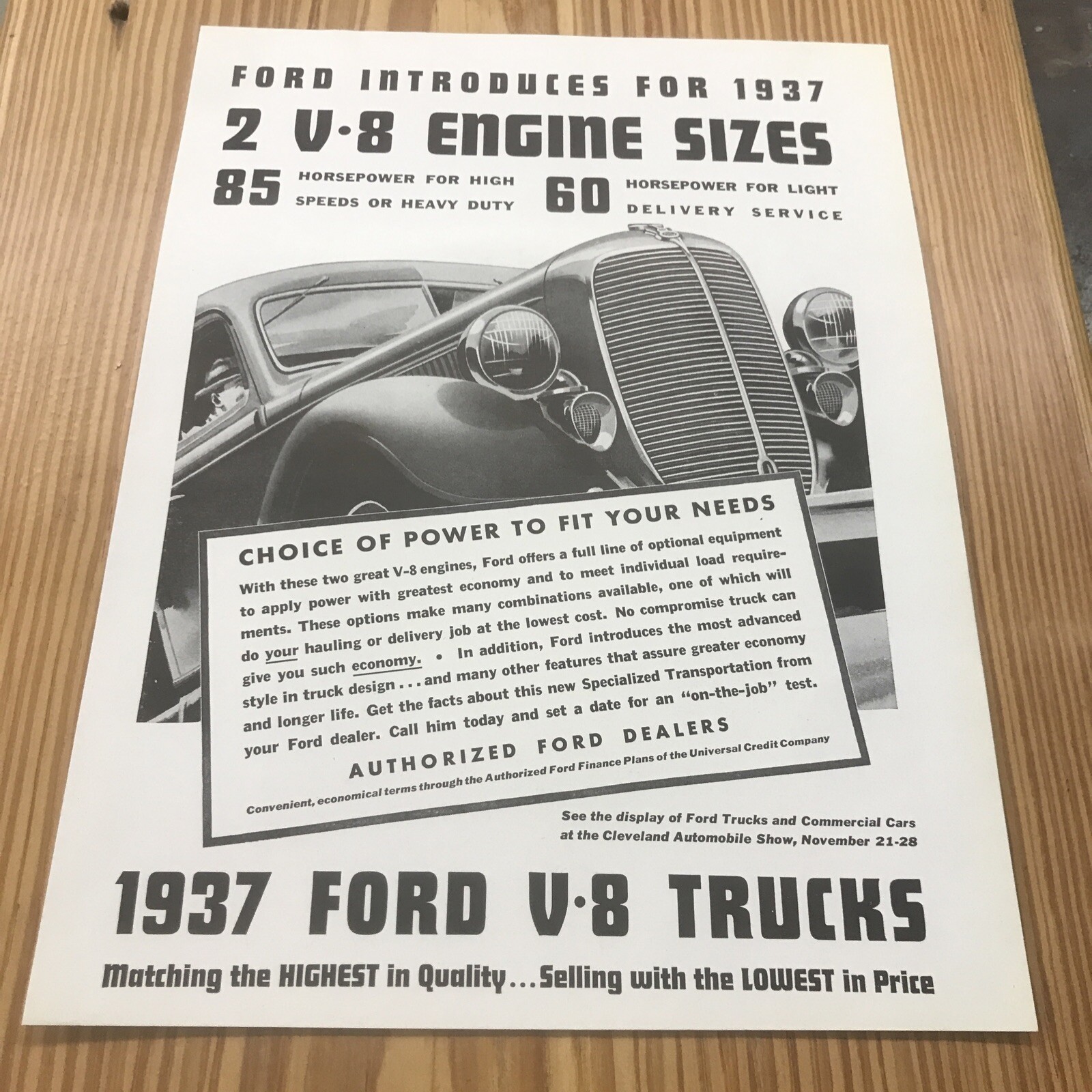 1937 Ford Ad