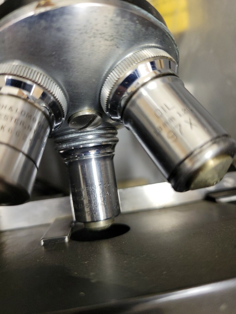 Antique BAUSCH & LOMB OPTICAL CO. VINTAGE MICROSCOPE