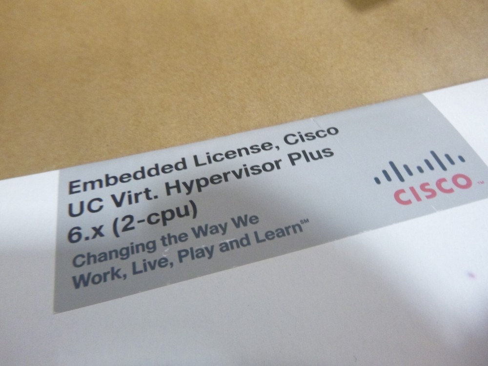 CISCO VMW-VS6-HYPPLS-K9 UC Virtual Hypervisor Plus 6.x (2-CPU) Embedded LICENSE