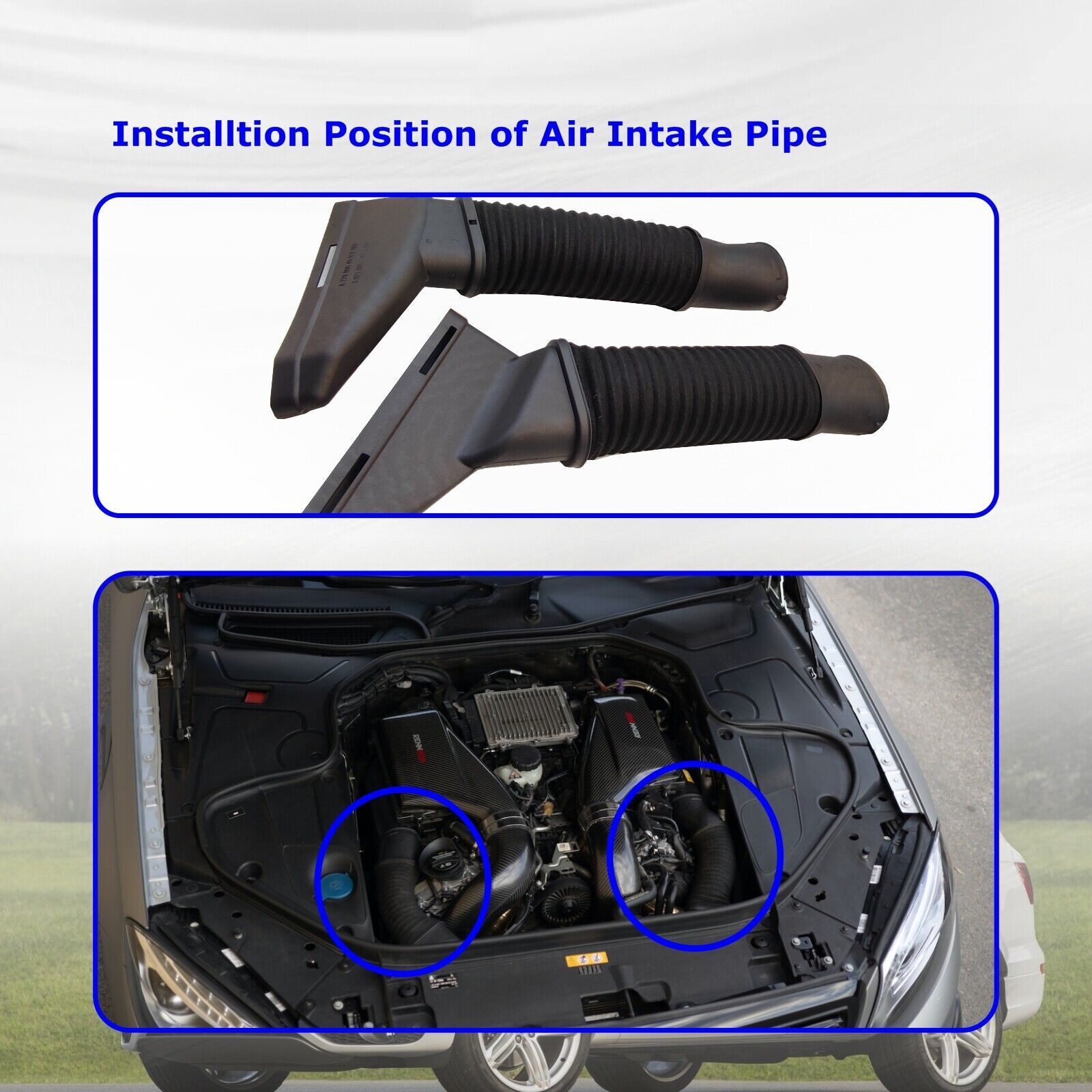 2 Air Intake Hose 2780904982 For Mercedes-Benz S550 S63 AMG 2014-2017 Left Right