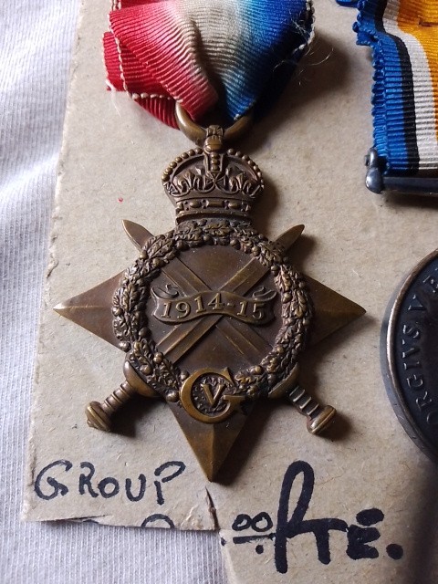 1914-15 WW1 Medal Trio PTE S17611 J Hunter Cameron Highlanders British Army