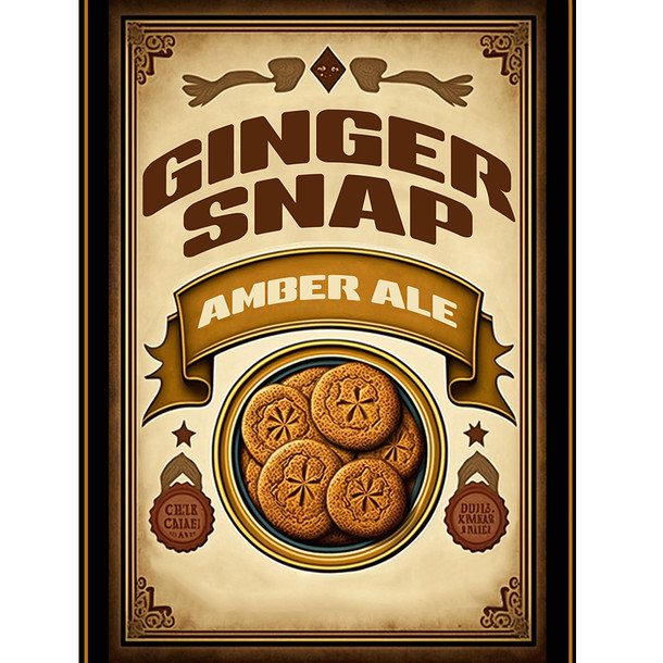 Label Peelers Ginger Snap Amber Ale Beer Kit
