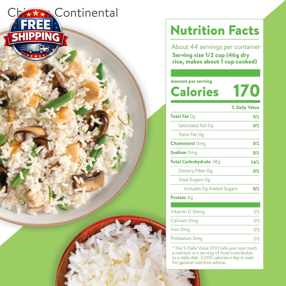 Instant White Rice - Quick & Easy 72-Ounce Box for Fast Dinner Solutions
