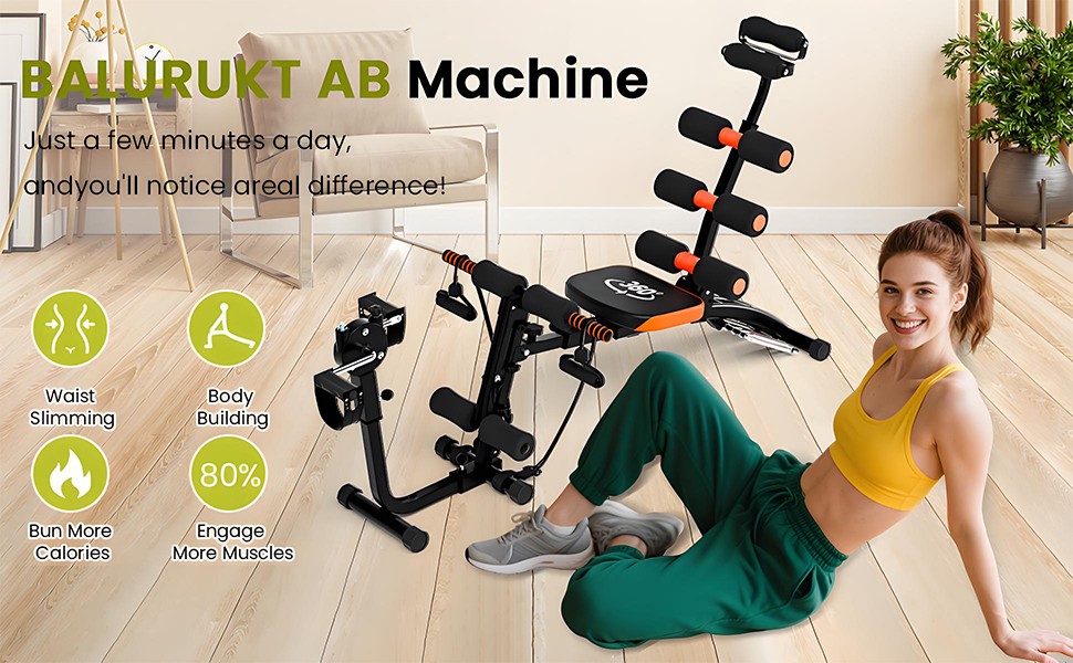 Multi-Functional Adjustable Ab Trainer Machine Workout Bench for Home Gym US