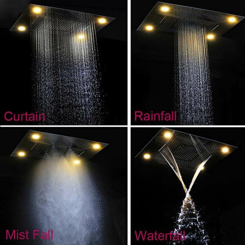 23" x 31" LED Waterfall Rainfall Shower System Remote Control, Massage, Spa
