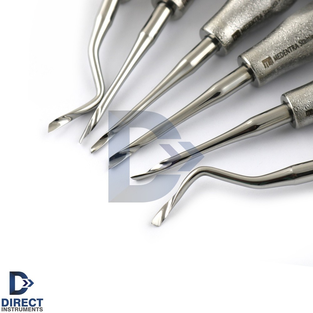 6Pcs Set Dental Twist Point Root Elevators Luxating Tooth Extraction Surgical CE