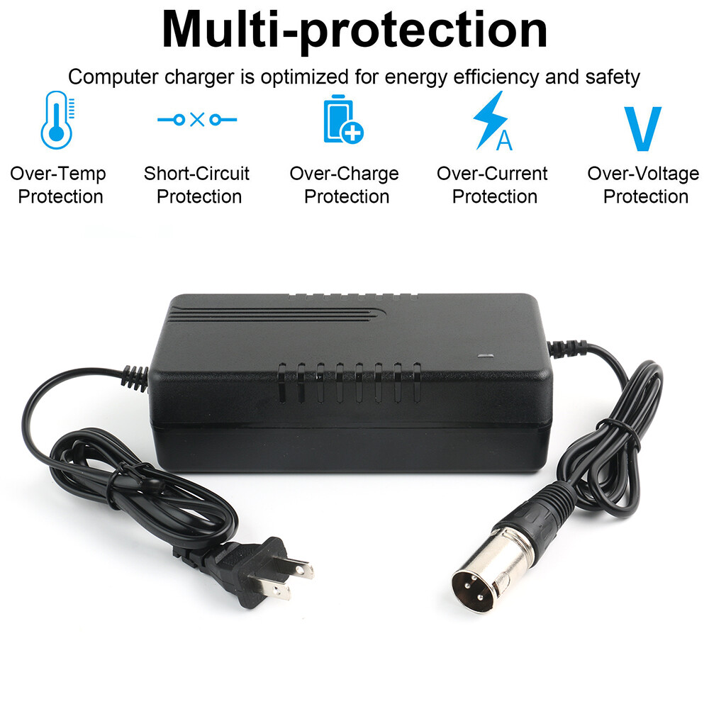 24V 5A 3 Pin XLR Battery Charger For Mobility Pride Scooter Jazzy Power Chair