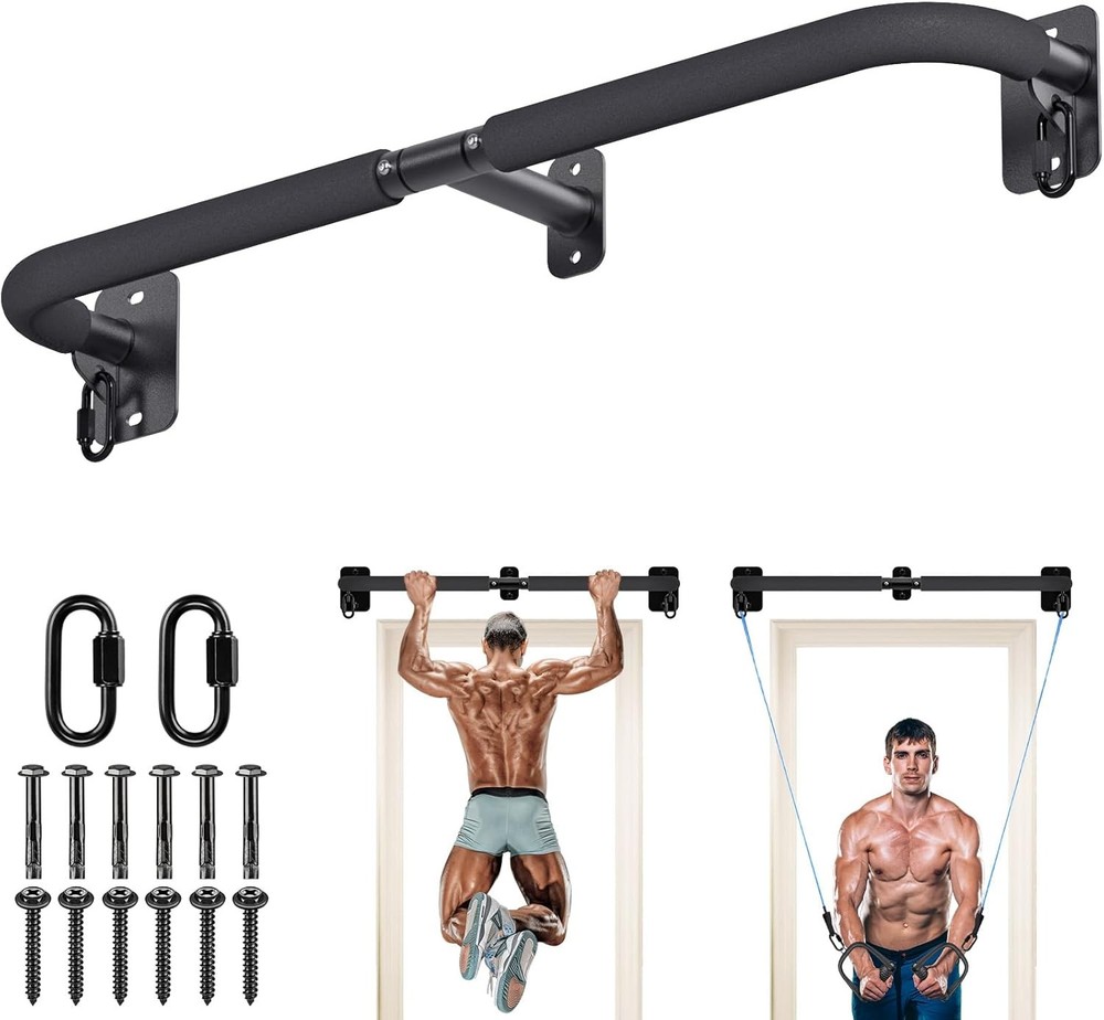 SELEWARE Heavy Duty Wall Mount Pull Up Bar for Home Gym