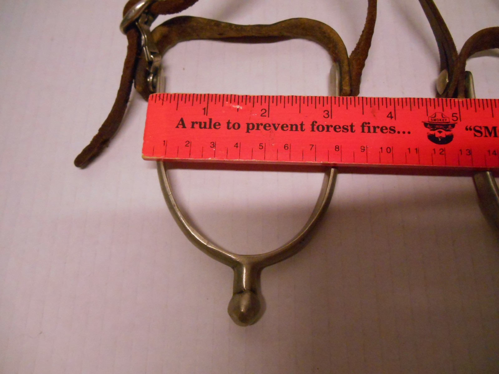 Pair Vintage "Never Rust" Leather Horse Cavalry Spurs England