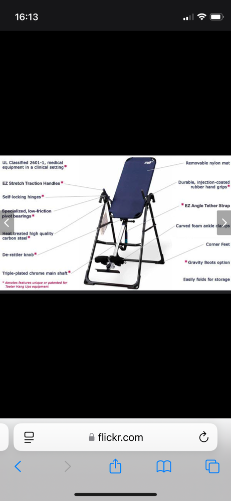 Teeter hang ups F7000 inversion table used