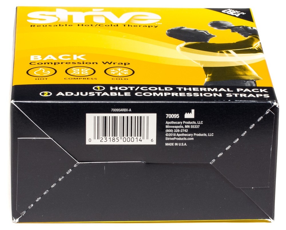Strive Hot Cold Back Compression Wrap Pain Support Therapy Lumbar Support Brace