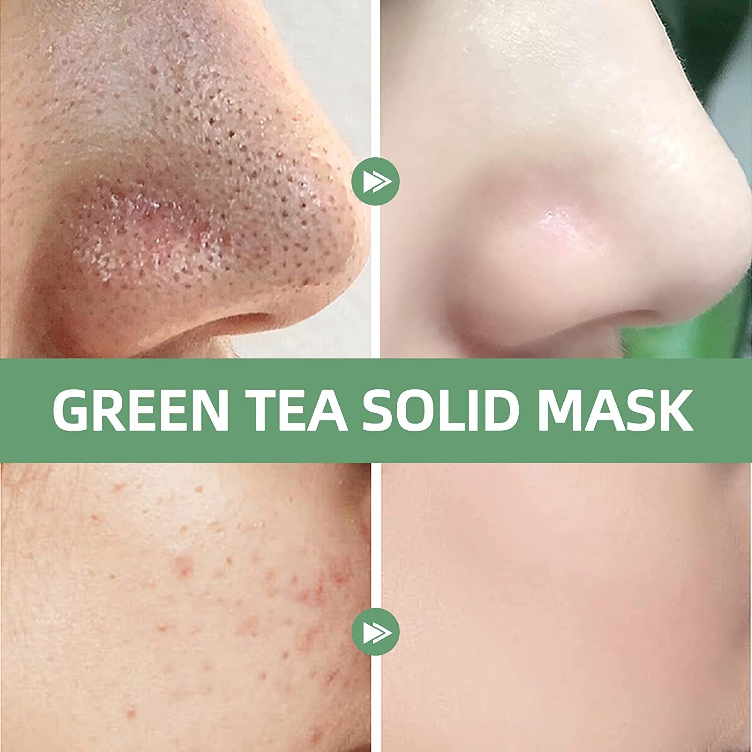 4 × Green Tea Purifying Clay Stick Mask for Deep Clean Pore Blackhead Remover US