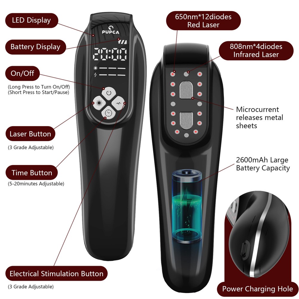 Handheld Red Light Therapy Pain Relief Device Sore Muscles & Joints Issues Pets