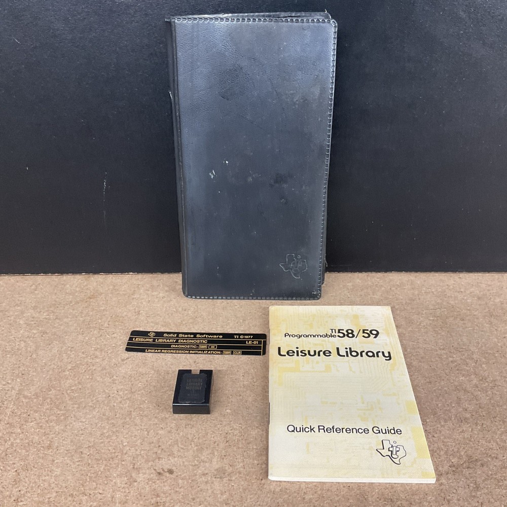 Solid State Software Programmable TI 58/59 Leisure Library Quick Reference Guide