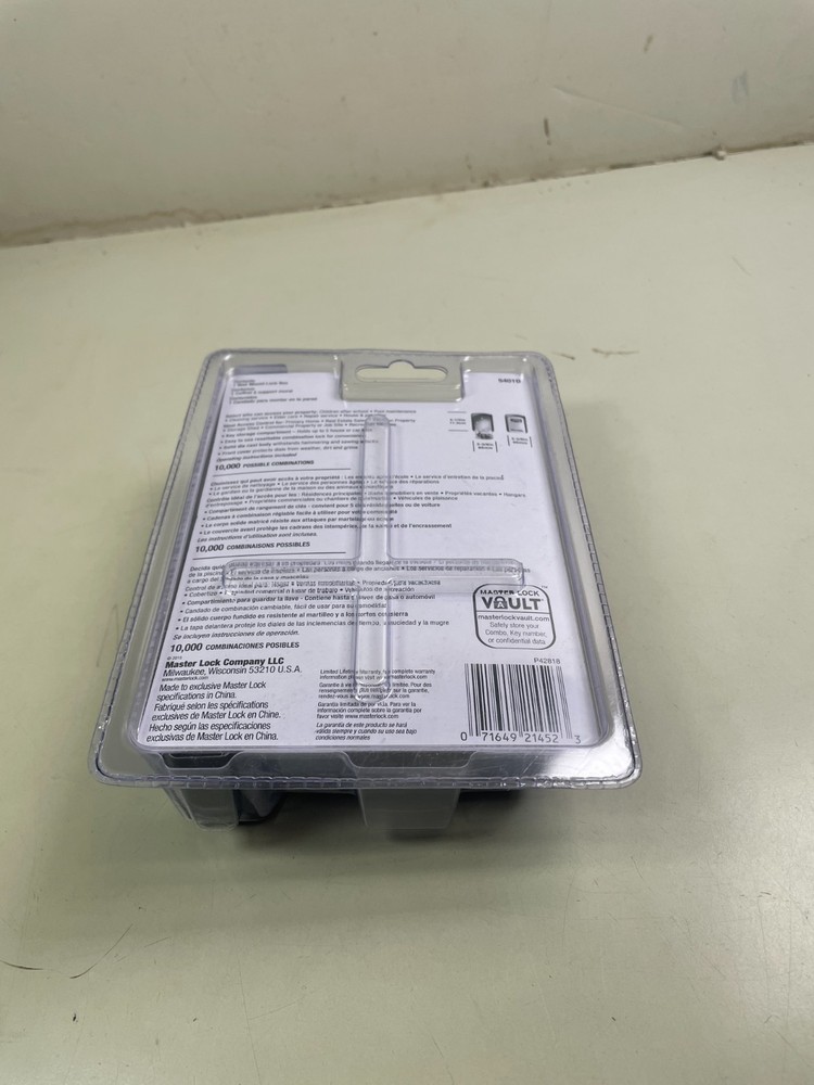 Master Lock Combination Wall Mounted Lock Box Resettable Combination Model 5401D