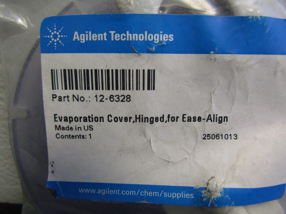 New - Agilent Technologies 12-6328 Evaporation Cover, Hinged, for Ease-Align