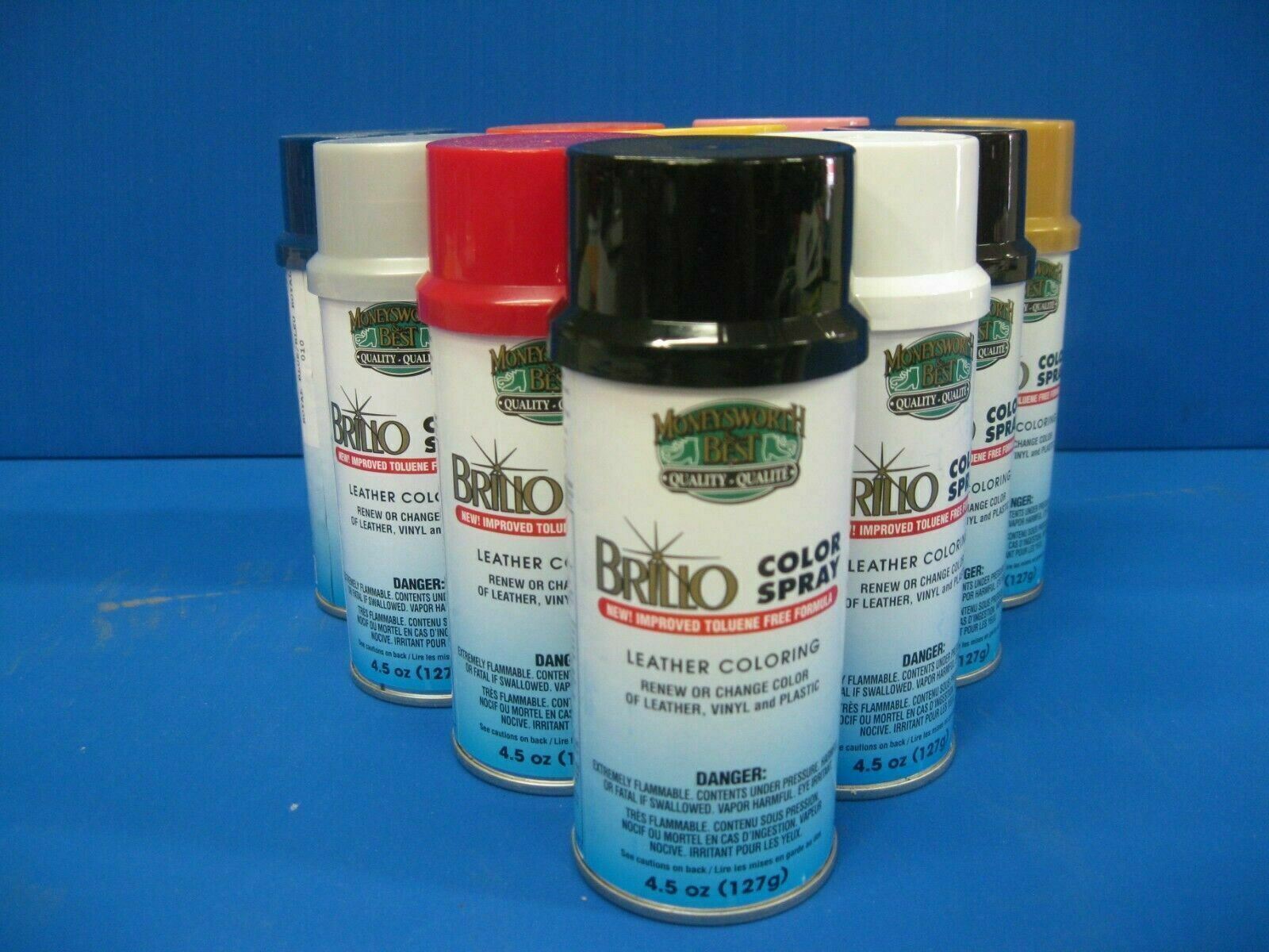 M&B BRILLO Shoe Color Spray Leather Paint Leather & Vinyl Coloring - 4.5 oz