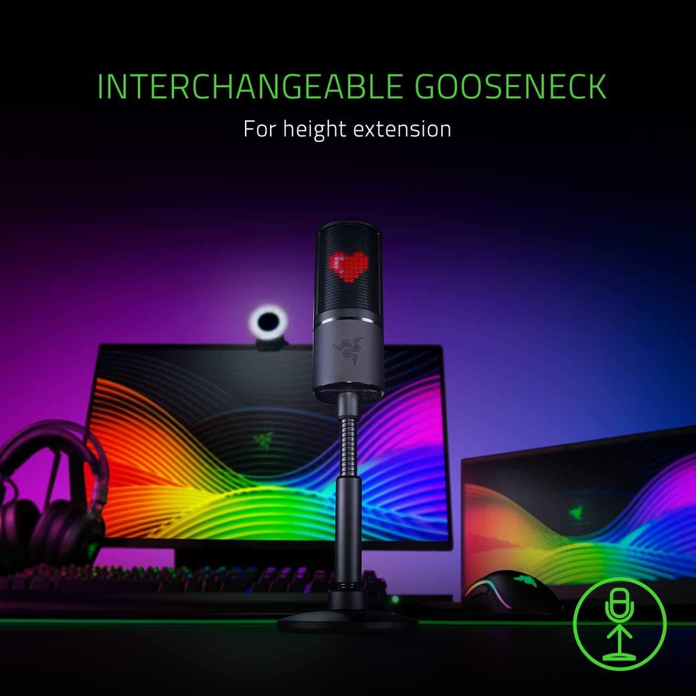 Razer Seiren Emote Wired Condenser Microphone, Black
