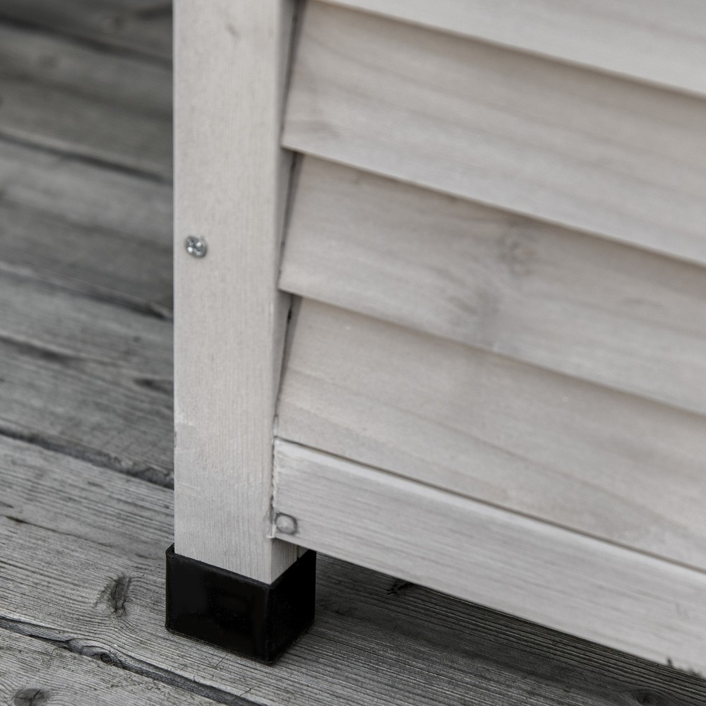 75 Gallon Wooden Deck Box, Outdoor Storage Container