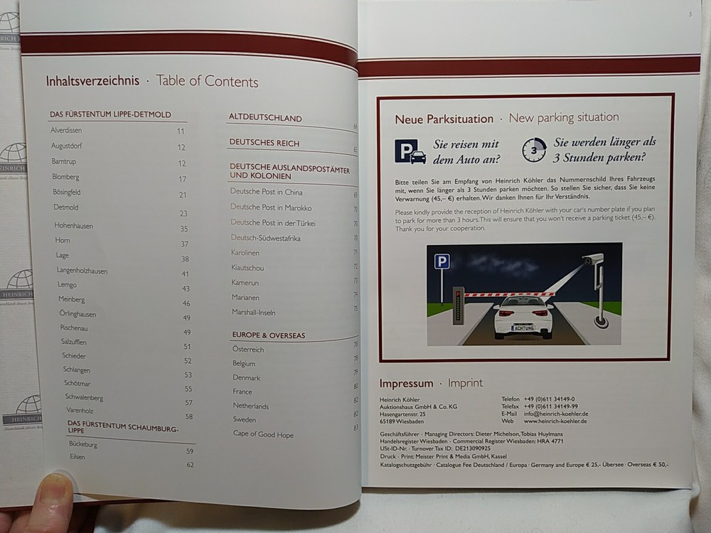 GERMAN POSTAL STAMP CATALOG LIPPISCHE PRINCIPALITIES GUSTAV STRUNK COLLECTION