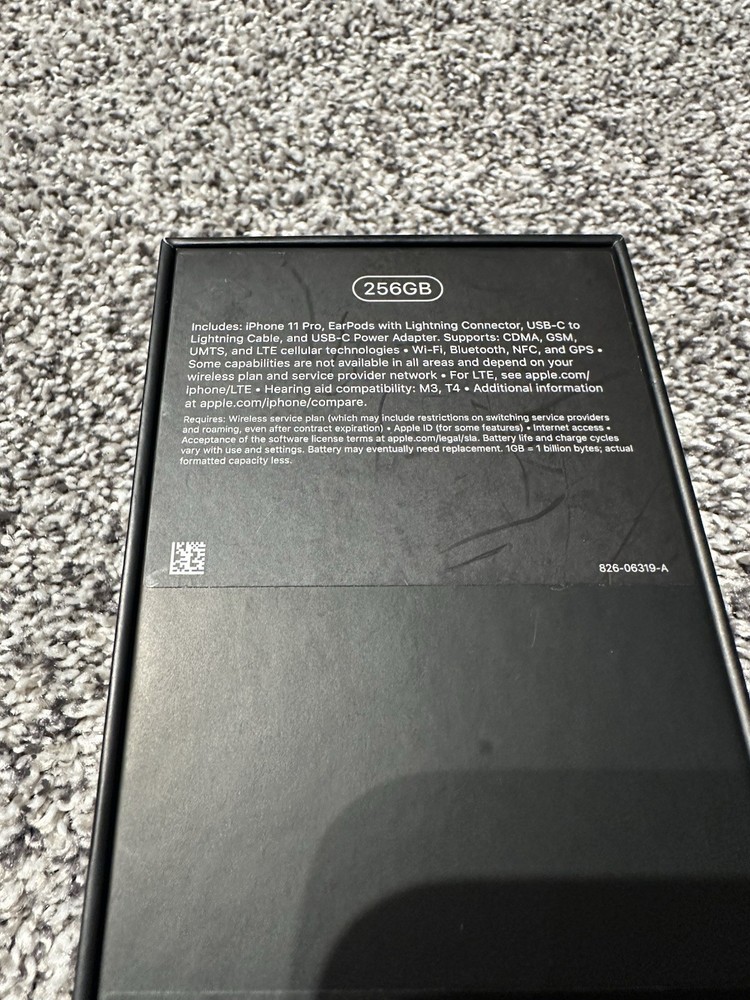 Apple iPhone 11 Pro 256GB Space Gray Empty Box Only