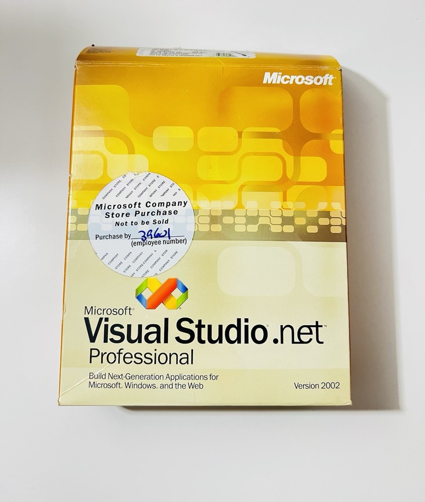 Vintage Microsoft Visual Studio.NET Professional Software suite Version 2002