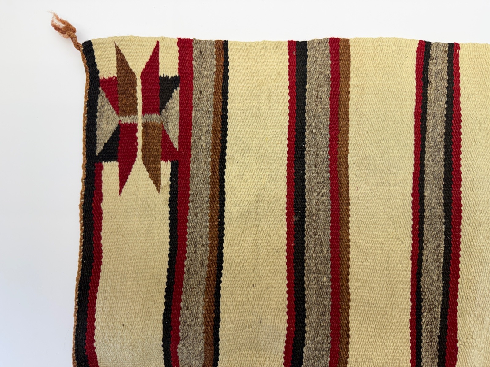 ATQ Navajo Rug Native American Indian Valero Star Saddle Blanket Weaving 30x30