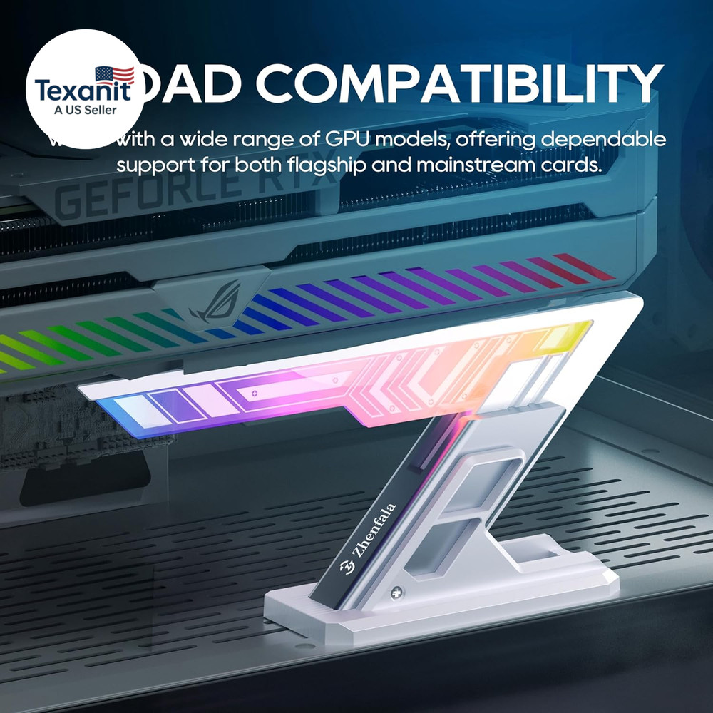 ARGB GPU Support Bracket，Horizontal GPU Anti-Sag Support Bracket 5V 3Pin Univers