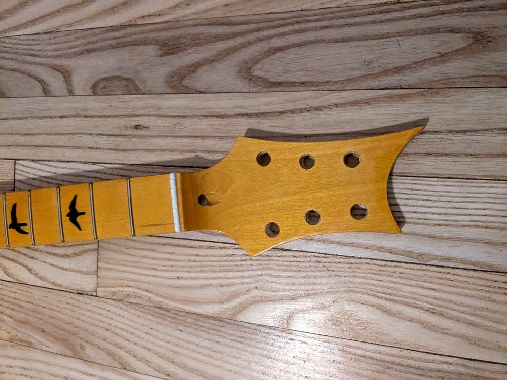 CUSTOM SWAN SONG 3 X 3 MAPLE GUITAR NECK REPLACEMENT DIY