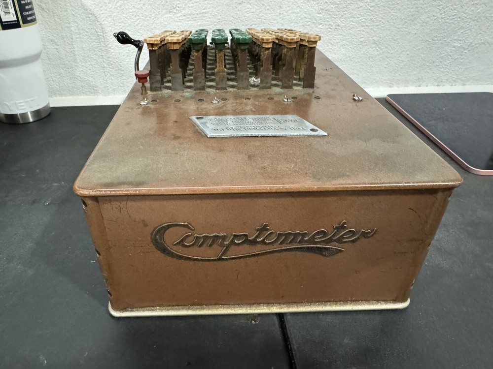 ANTIQUE VINTAGE FELT & TARRANT COMPTOMETER J285366 ADDING MACHINE 1920's ERA