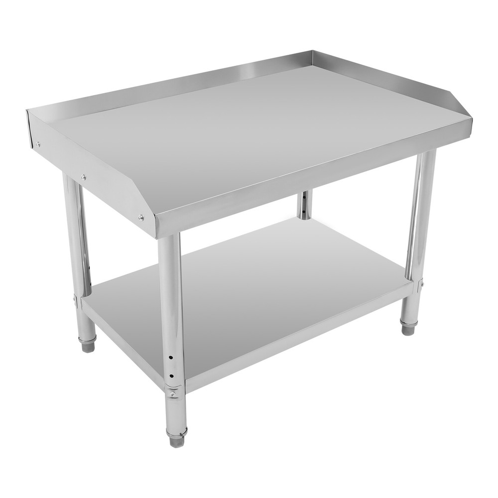 Commercial Work Table with Backsplash Sidesplash Prep Table for Kitchen Storage