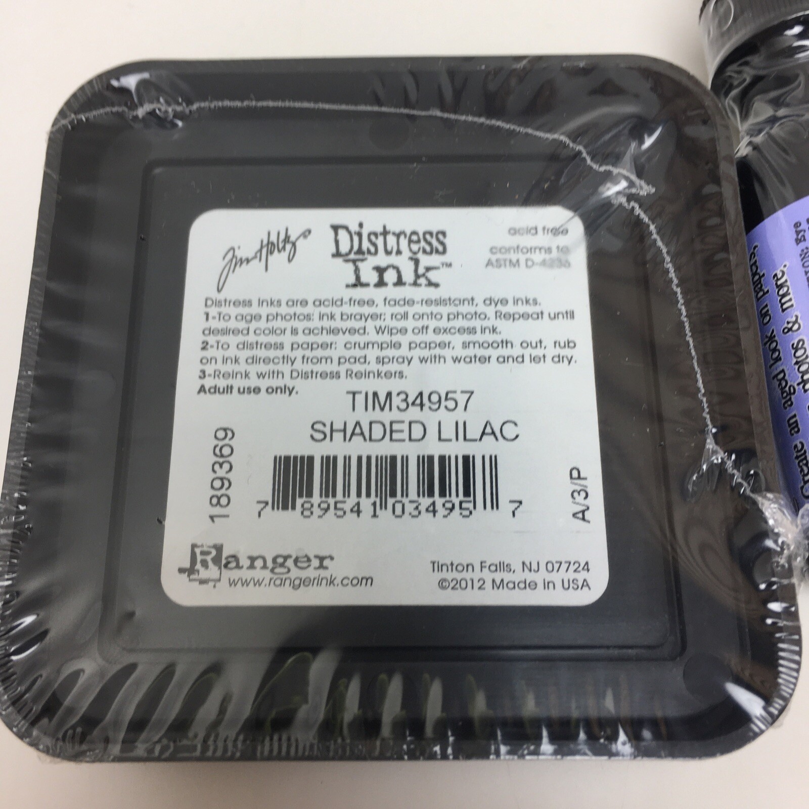 Ranger Tim Holtz Shaded Lilac Distress Ink Pad & Reinker, 2 Item Bundle