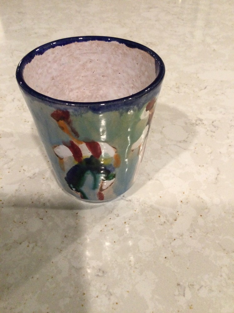 Guatemala Hand Made Cup 3-3/4” Tall 3” In Width